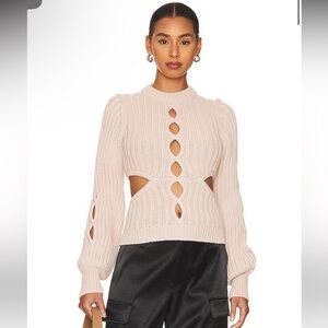 NEW- NBD Priya Cable Cutout Sweater in Nude